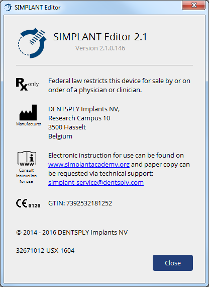 Editor version number